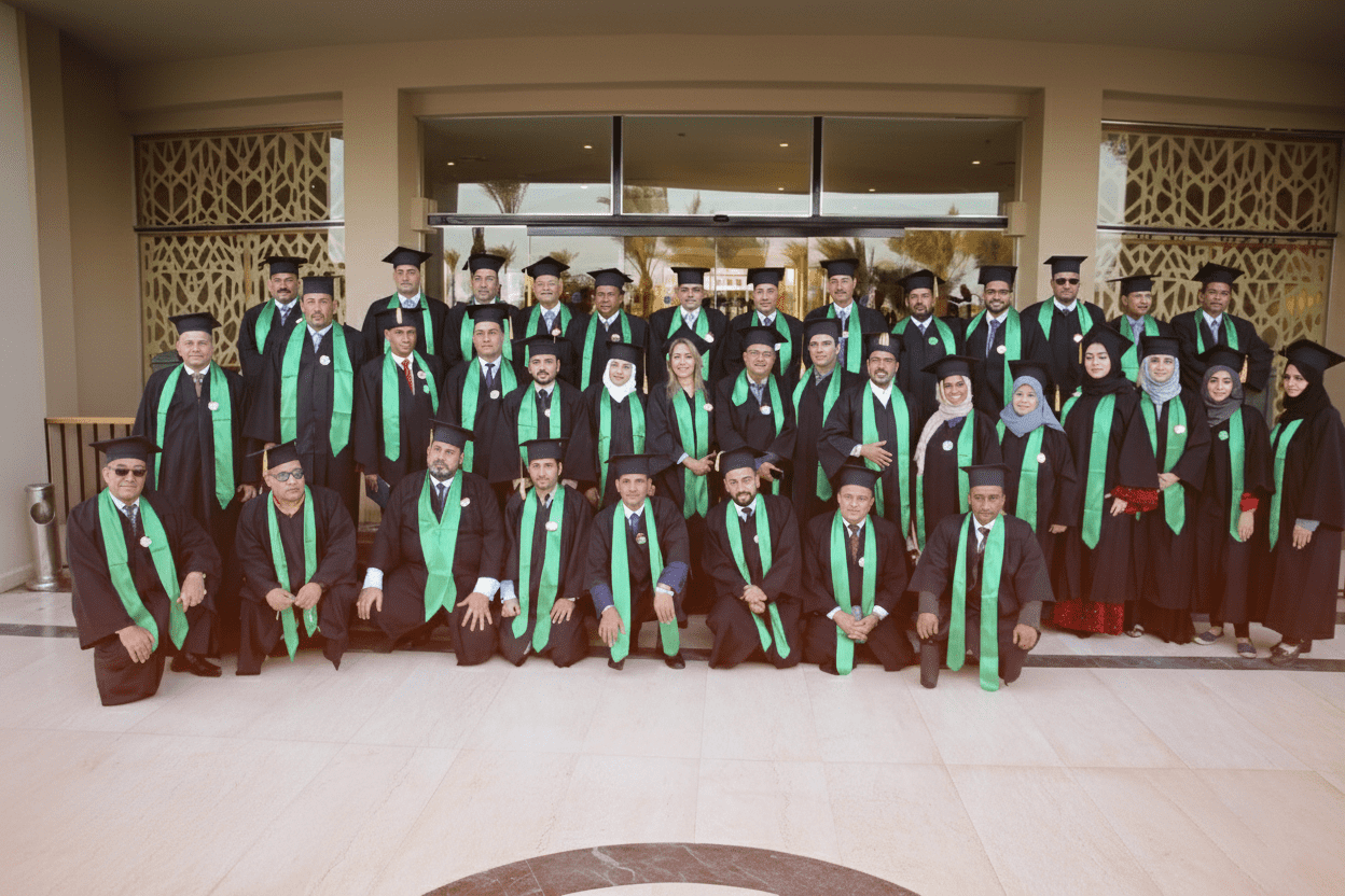  Gate Academy alumni celebrating professional success with accredited international degrees at graduation. 